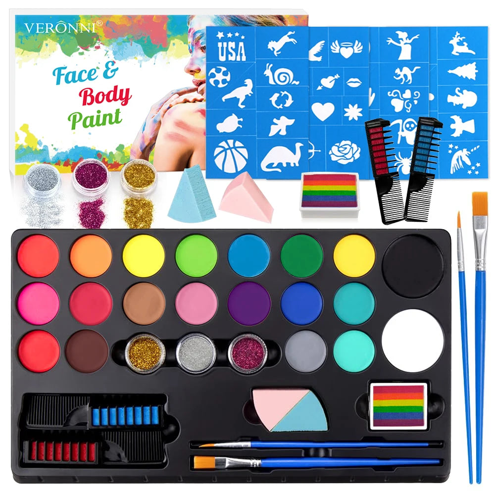 All-in-One Professional Face and Body Painting Makeup Kit