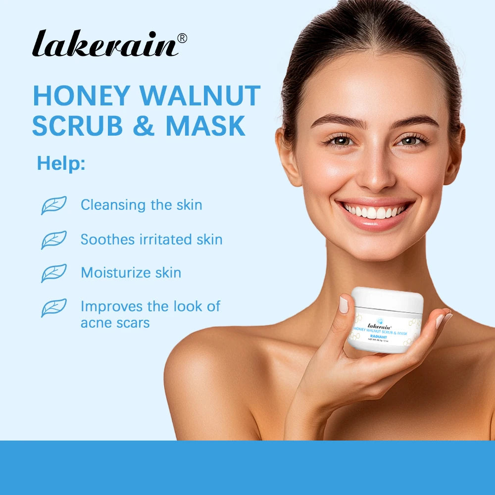 Honey Walnut Exfoliating Facial Scrub and Moisturizing Mask
