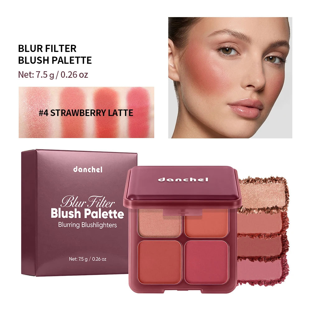 4-Shade Soft Blur Face Blush Palette