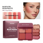 4-Shade Soft Blur Face Blush Palette