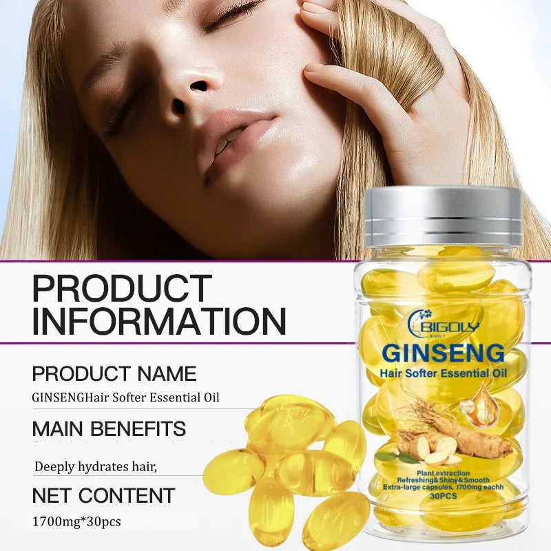 Ginseng Hair Care Serum Capsules for Smooth and Supple Hair
