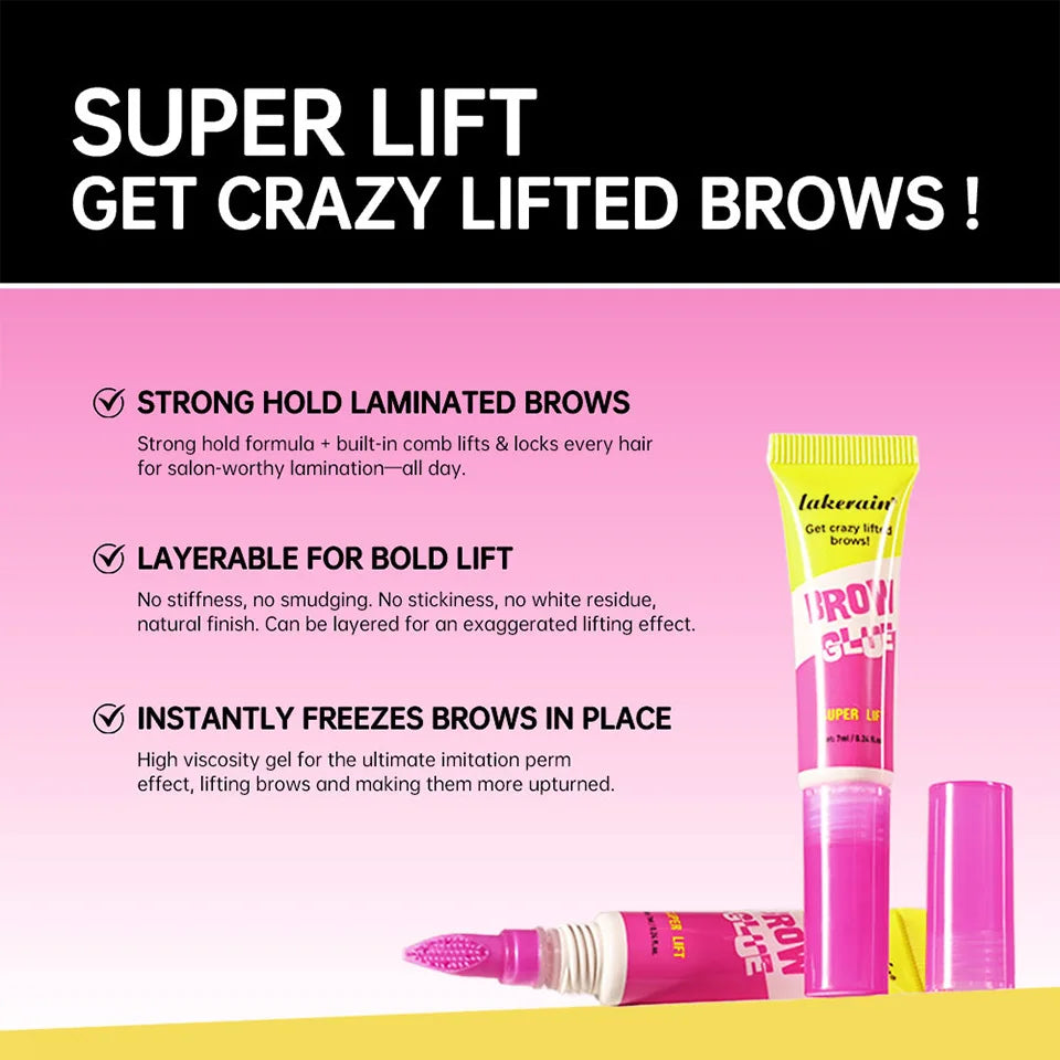 Long-Lasting Eyebrow Lamination Gel with Styling Comb