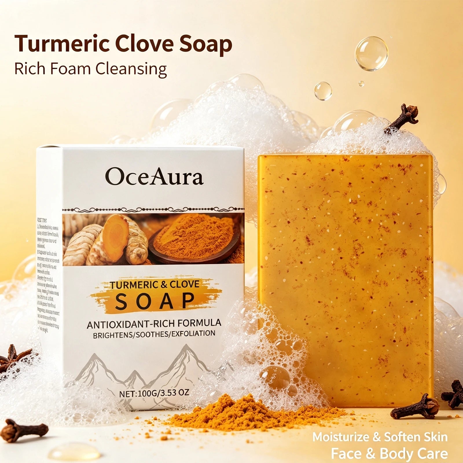 Brightening Turmeric and Clove Exfoliating Soap Bar - 6