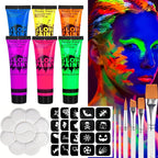 Neon UV Glow Face and Body Paint Set for Parties