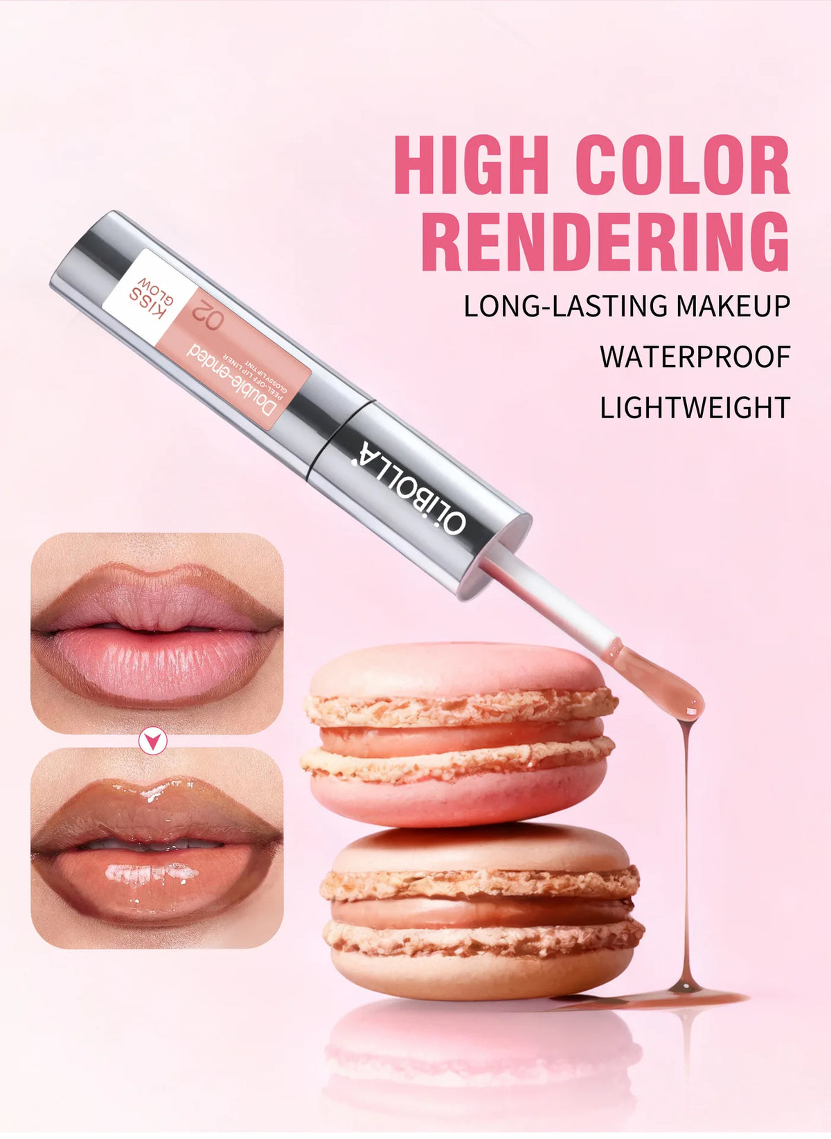 Double-Ended Peel-Off Lip Tint and Plumping Gloss