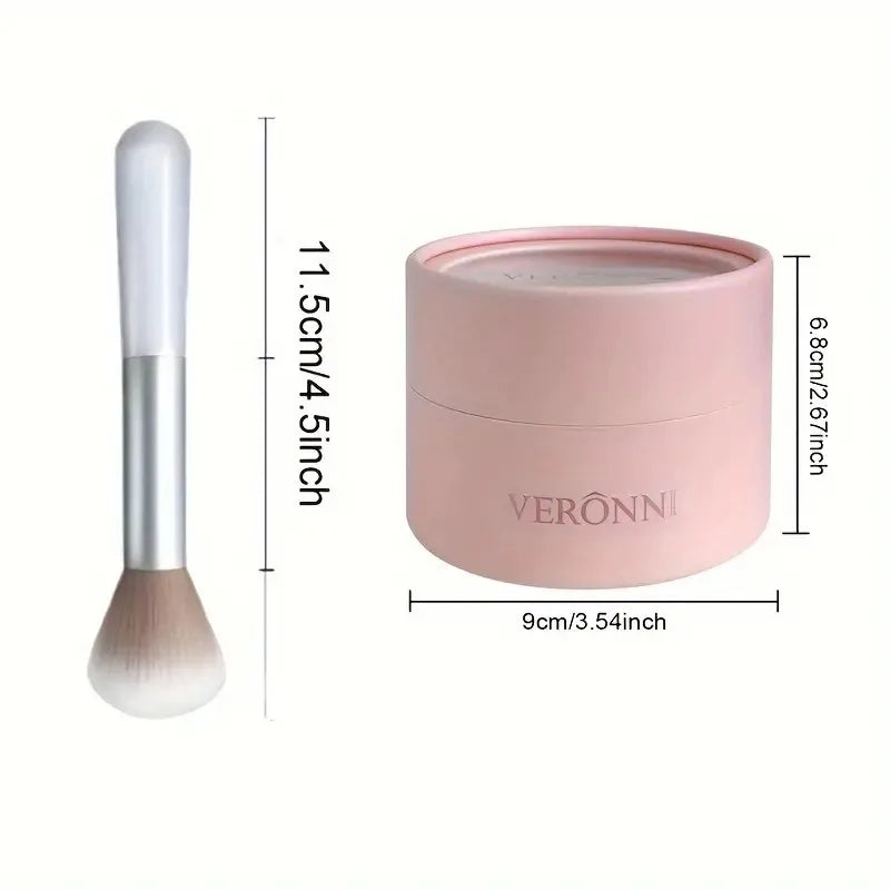 Long-Lasting Flower Petal Blush Set with Applicator Brush - 10