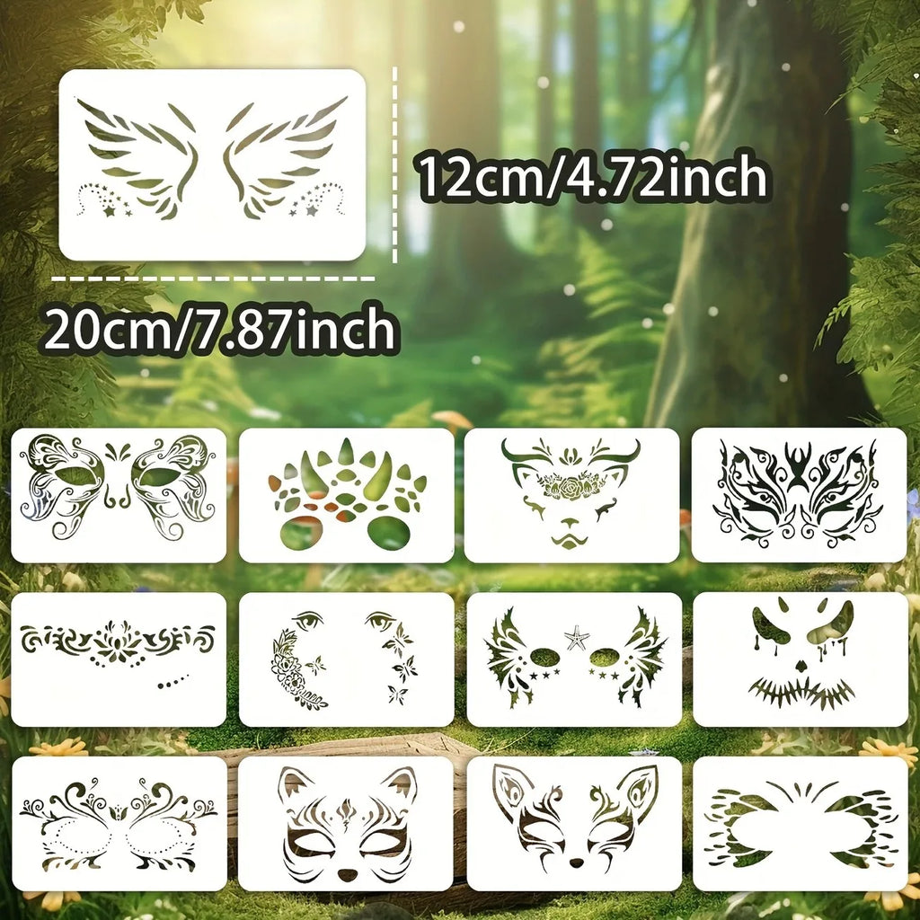 Reusable Face Painting Stencils for Parties and DIY Makeup