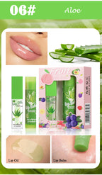 Fruit Scented Moisturizing Lip Oil and Balm Set