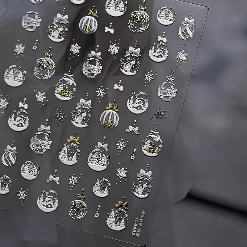 Festive Christmas Holiday Nail Art Decals - 46
