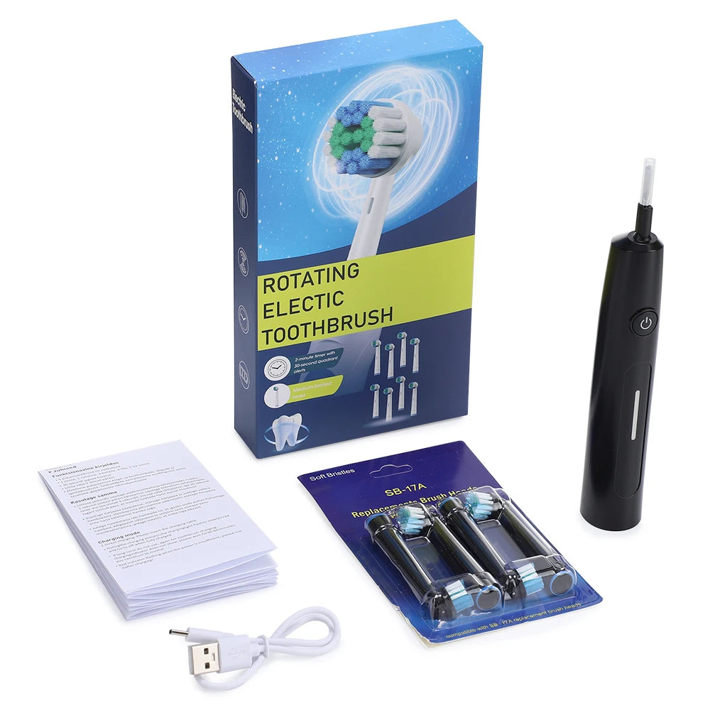 3D Rotating Electric Toothbrush for Deep Cleaning