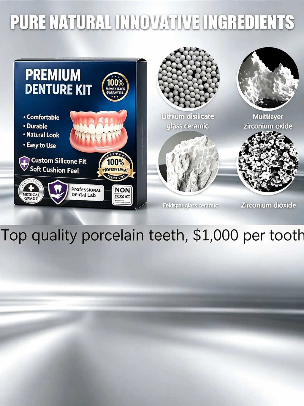 Temporary Silicone Cosmetic Smile Teeth Kit