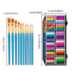 12-Color Rainbow Face and Body Paint Palette for Kids and Parties
