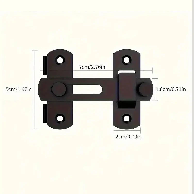 90 Degree Stainless Steel Security Door Latch Bolt - 6