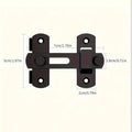90 Degree Stainless Steel Security Door Latch Bolt