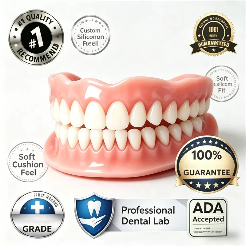 Comfortable Soft-Fit Denture Adhesive for Missing Teeth Restoration