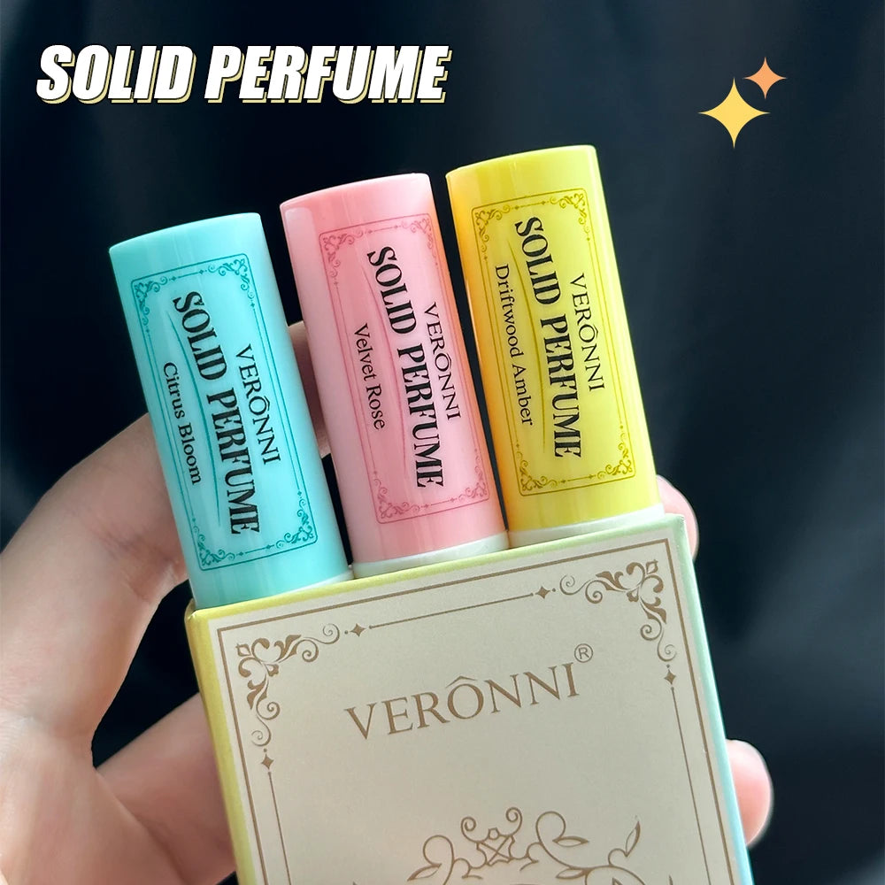 Portable 3-Piece Solid Perfume Stick Set for Travel
