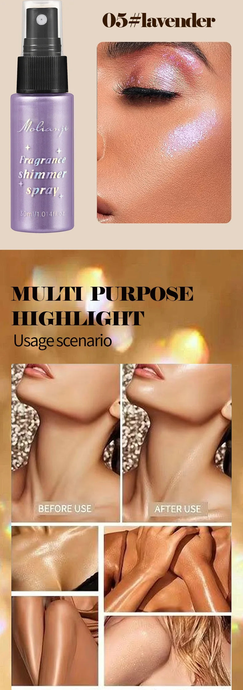 Diamond Liquid Body Highlighter Shimmer Spray