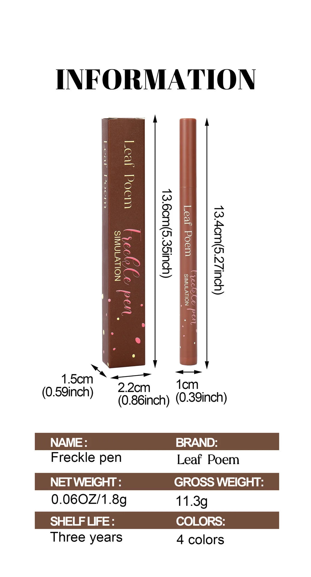 Waterproof Fake Freckle Pen for Natural Sun-Kissed Look