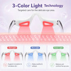 LED Red Light Therapy Eye Massager for Puffiness and Dark Circles
