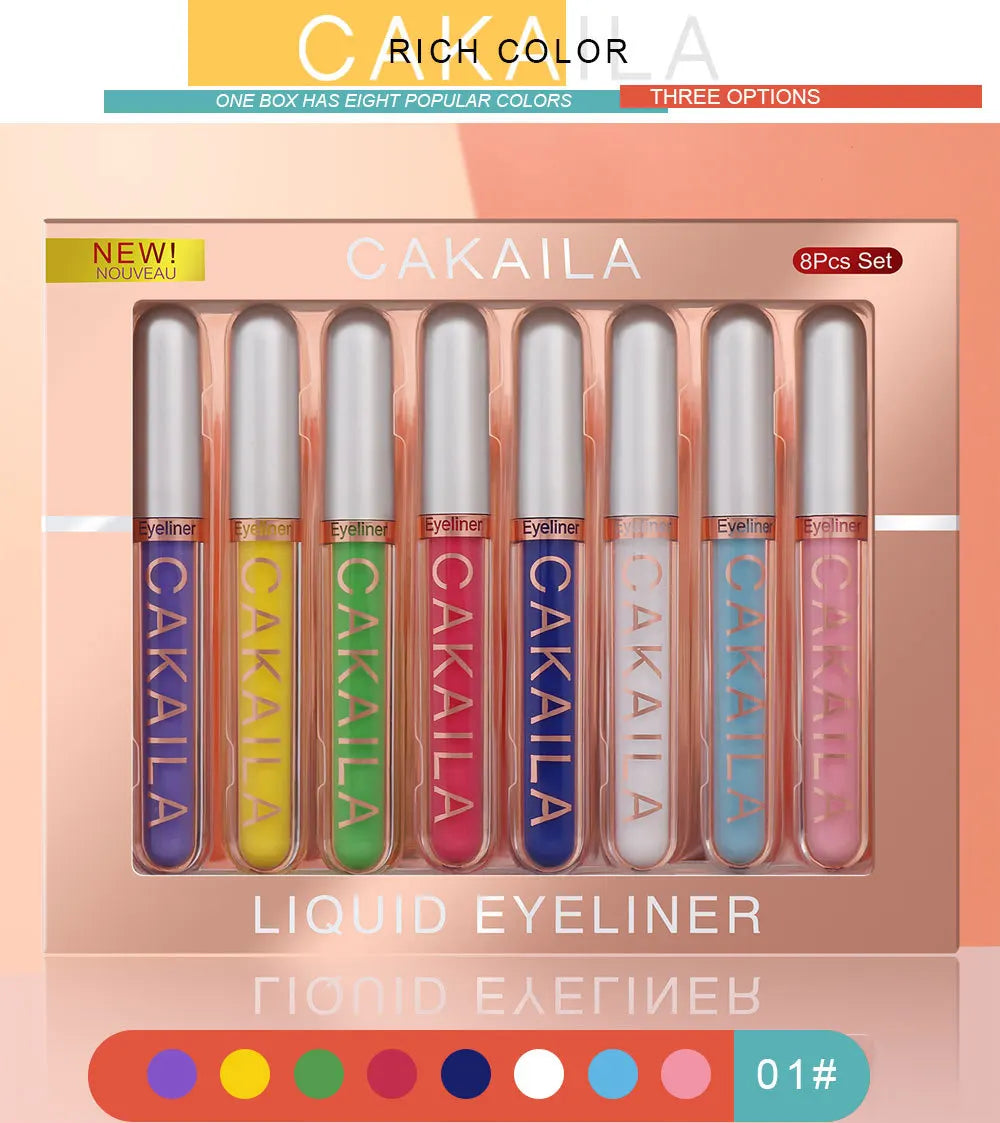 Waterproof Colorful Liquid Eyeliner Set - 6
