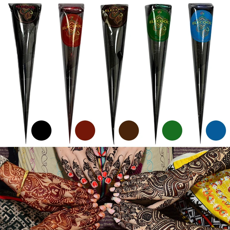Natural Henna Tattoo Paste for Temporary Body Art - 9