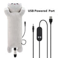 USB Heated Cat Plush Pillow for Period Cramps and Back Pain