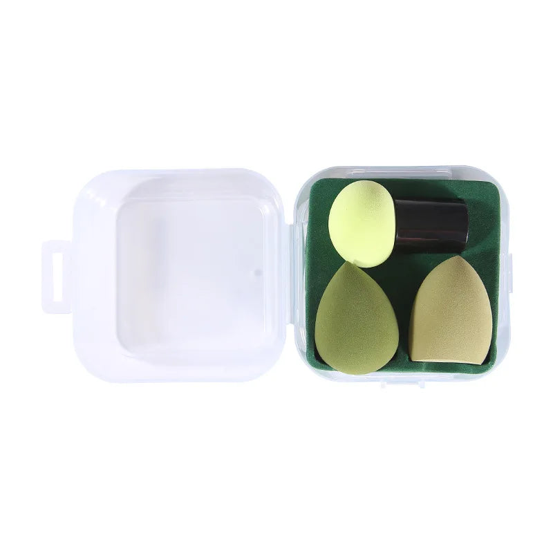 3-Piece Makeup Sponge Set with Storage Case