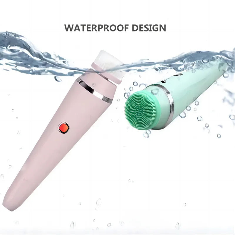 4-in-1 Electric Facial Cleansing Brush and Massager
