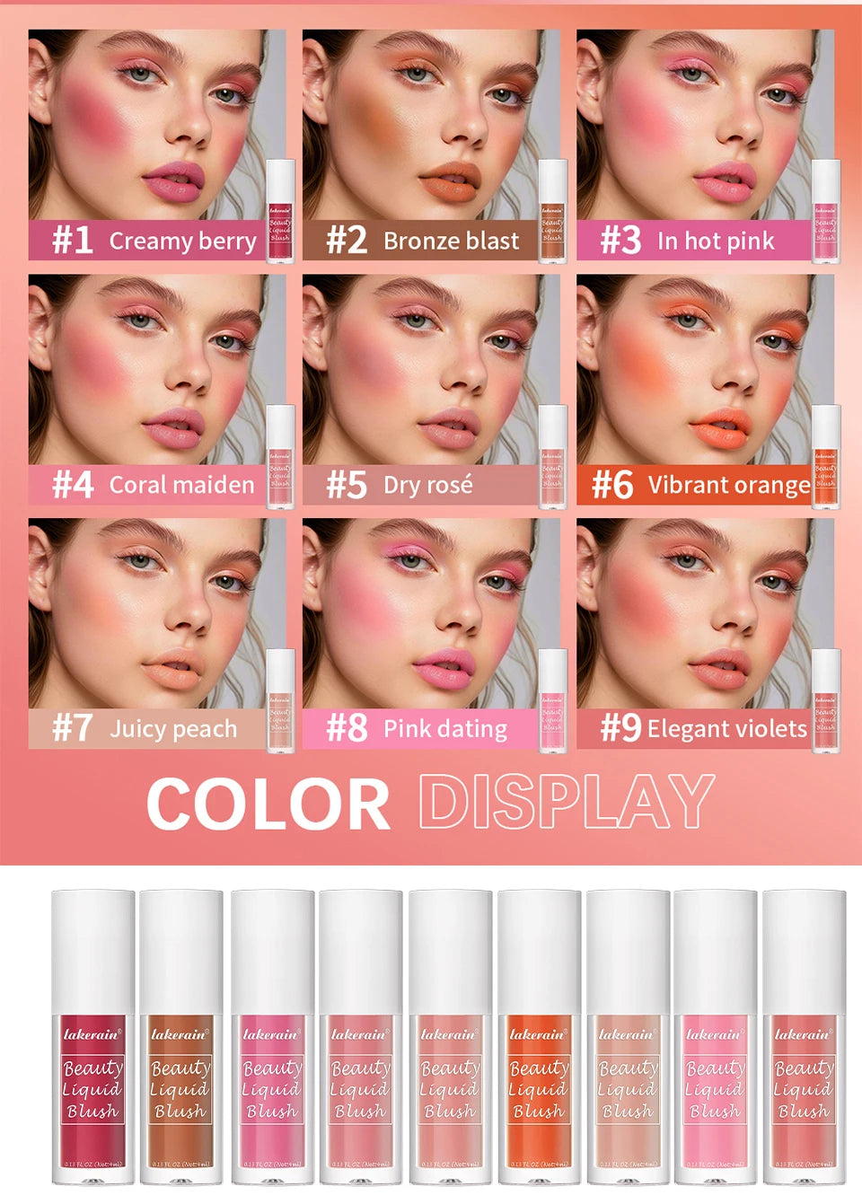 Long-Lasting Waterproof Liquid Blush