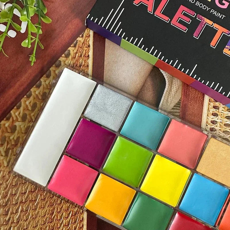 20-Color Professional Face and Body Painting Palette