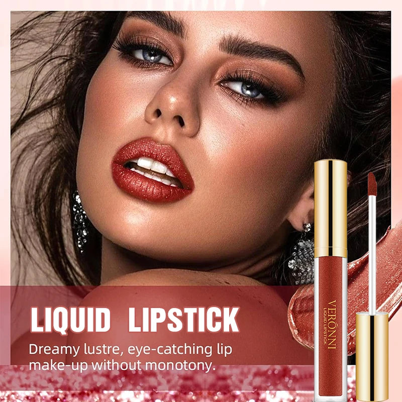 Shimmering Long-Lasting Waterproof Liquid Lipstick - 1