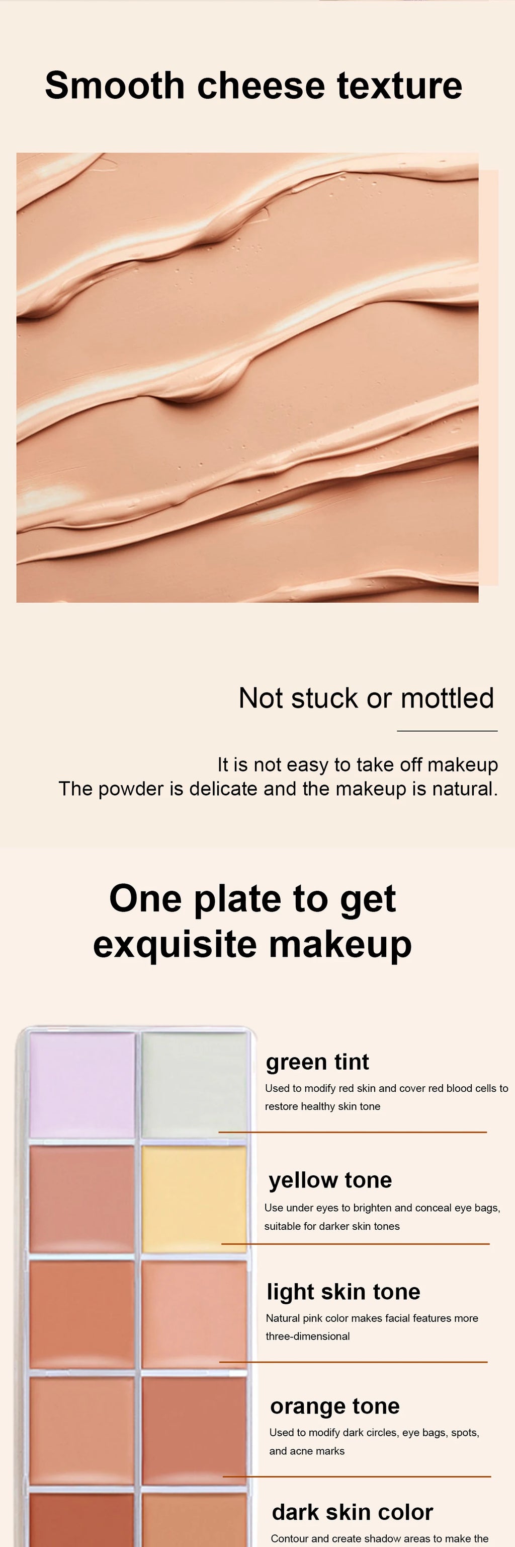 12-Color Full Coverage Concealer Palette for Flawless Skin