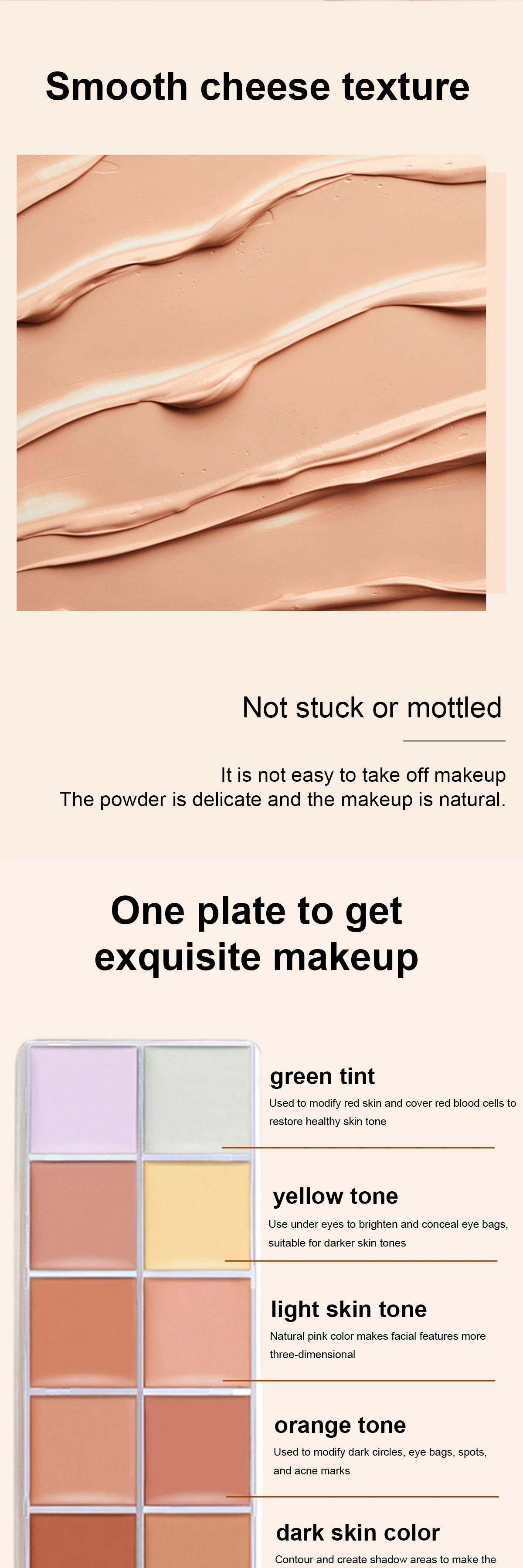 12-Color Full Coverage Concealer Palette for Flawless Skin