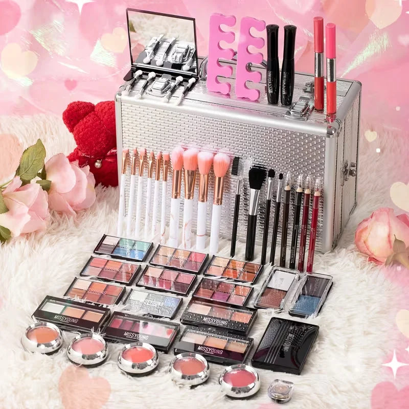 All-in-One Professional Makeup Travel Kit - 15