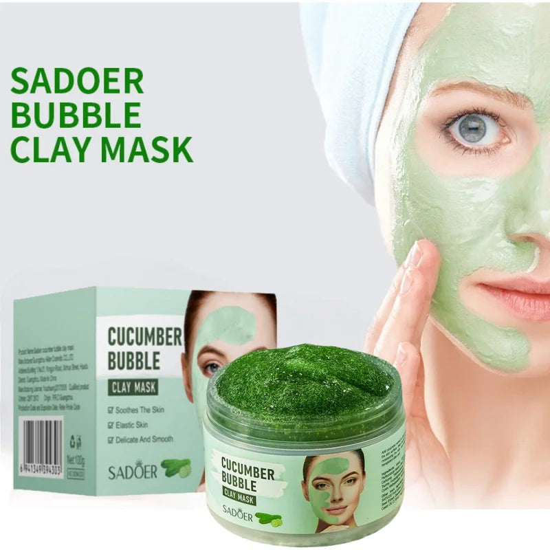 Refreshing Cucumber Bubble Clay Mask for Deep Pore Cleansing