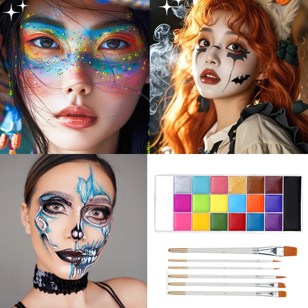 20-Color Professional Face and Body Painting Palette - 2