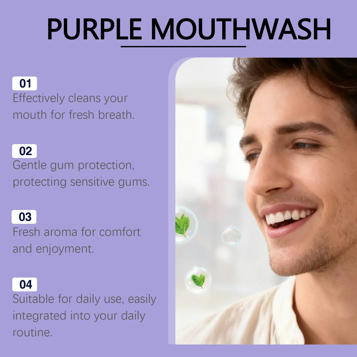 Portable Travel Mouthwash Sachets for Fresh Breath