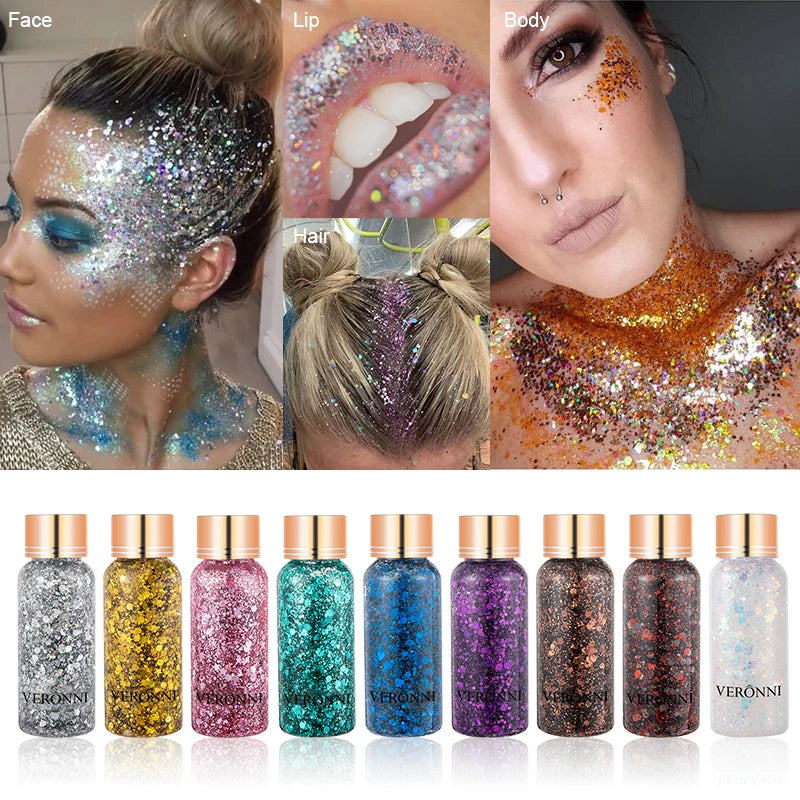 Sparkling Glitter Gel for Face, Body, and Hair