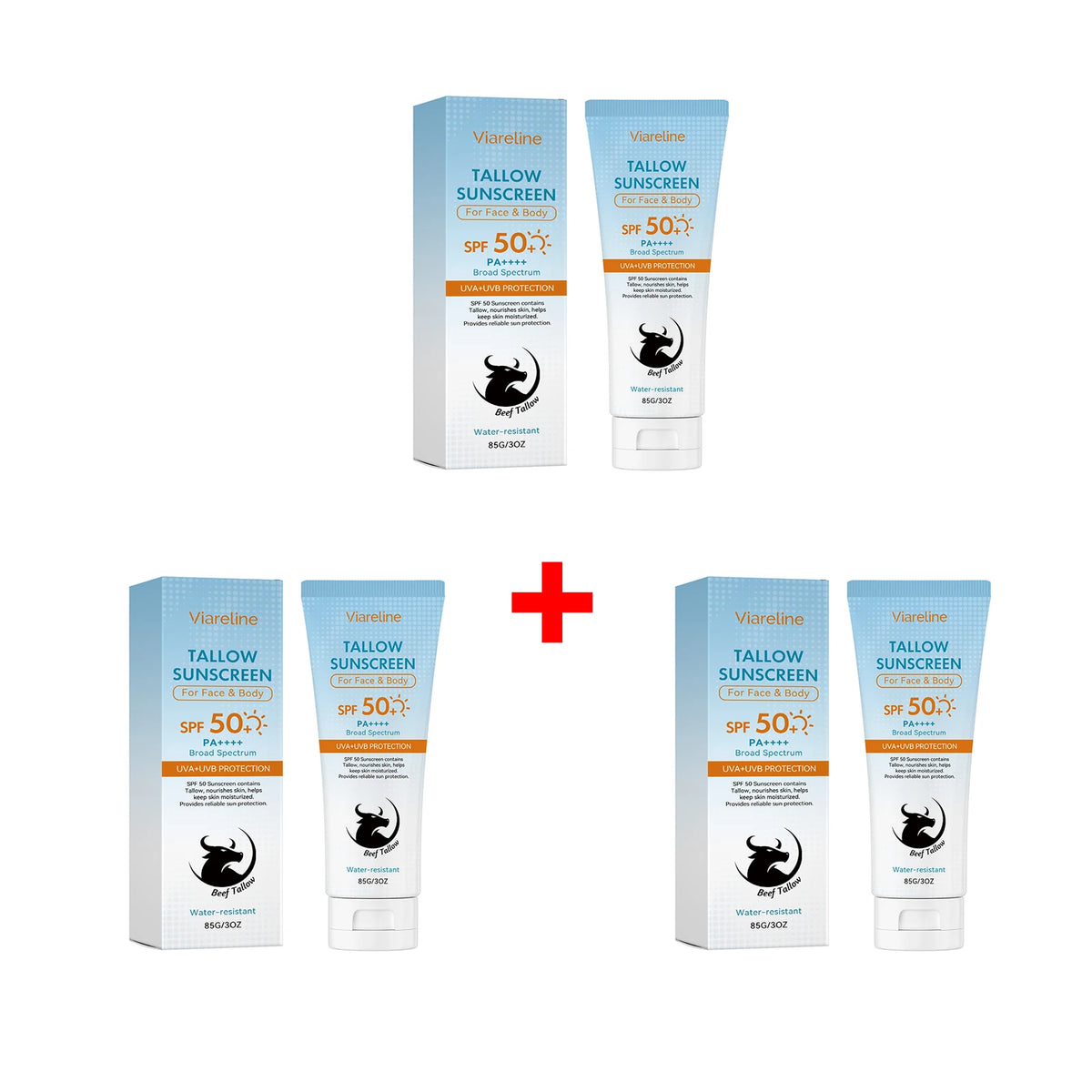 SPF 50 Nourishing Tallow Sunscreen for Face and Body
