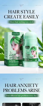 Anti-Frizz Hair Styling Wax Stick for Sleek Hairstyles