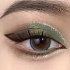 9-Color Olive Green Smokey Eyeshadow Palette