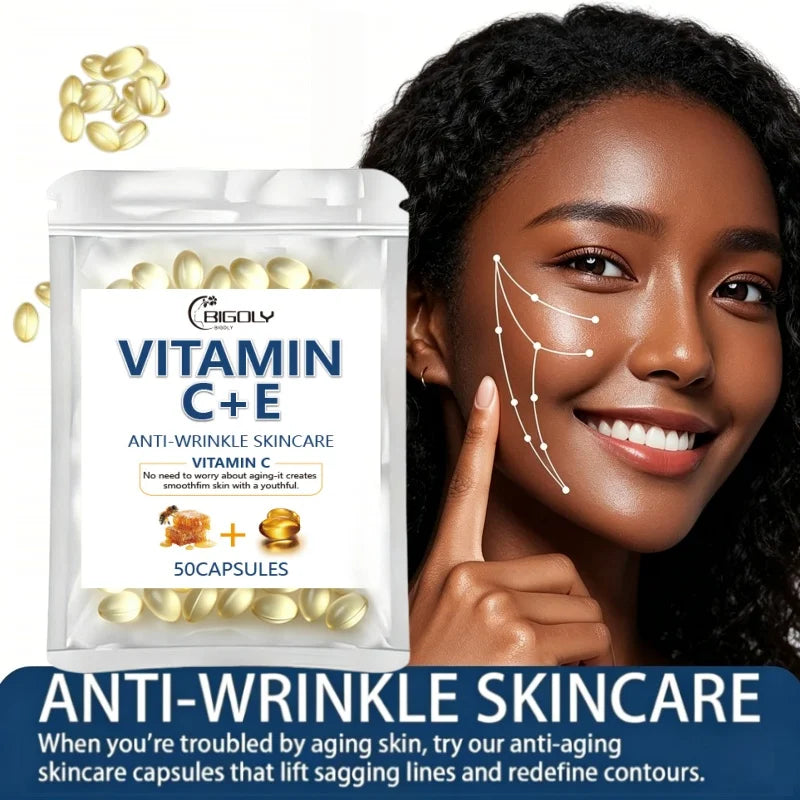 Vitamin C and E Facial Serum Capsules for Radiant Skin