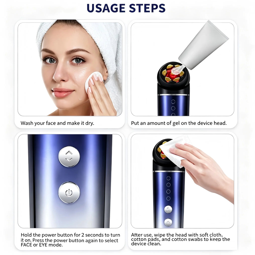 3-in-1 LED Facial Tightening and Rejuvenation Massager
