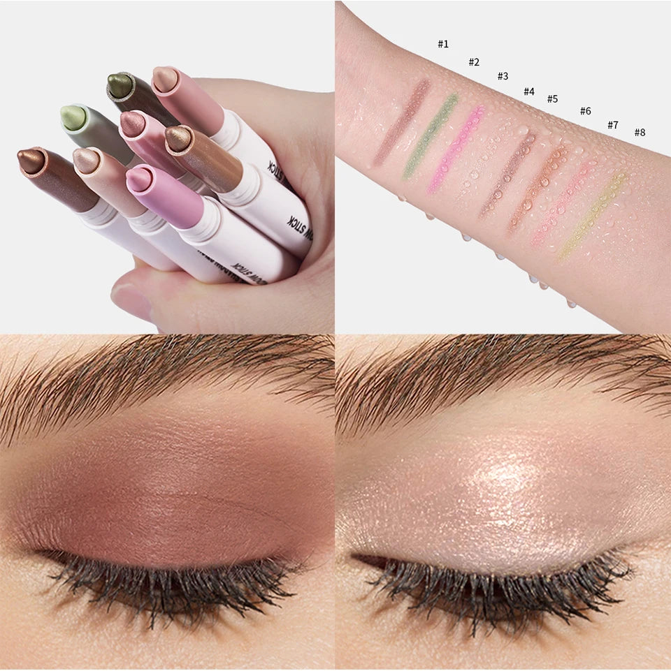 Waterproof Cream Eyeshadow Stick for Long-Lasting Eye Makeup