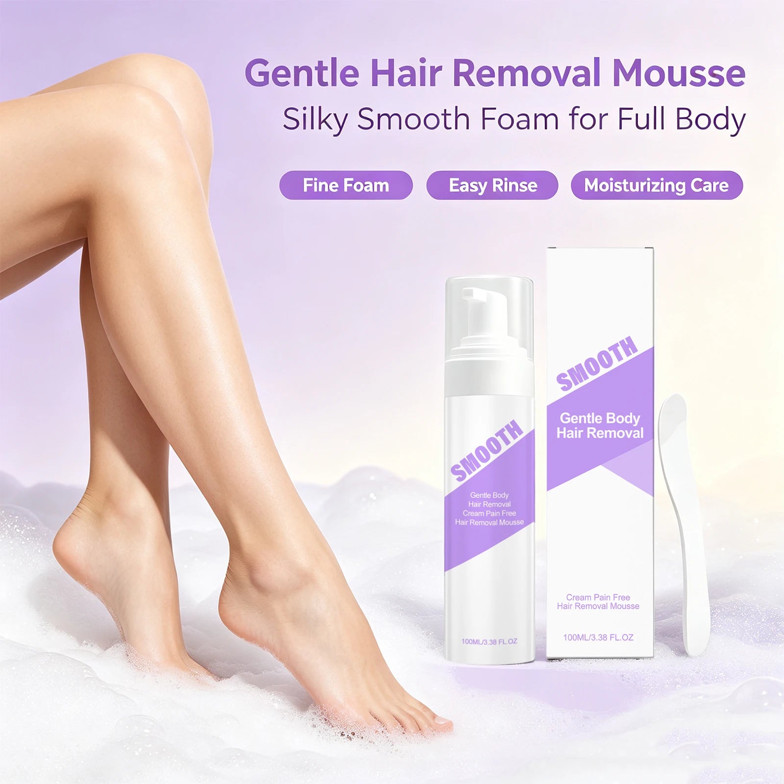 Painless Hair Removal Foam Mousse for Smooth Skin - 4