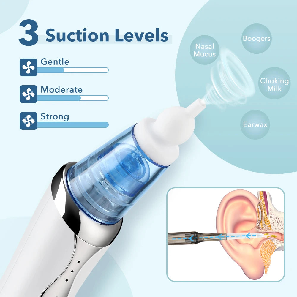 Electric Baby Nasal Aspirator and Ear Wax Removal Kit - 3