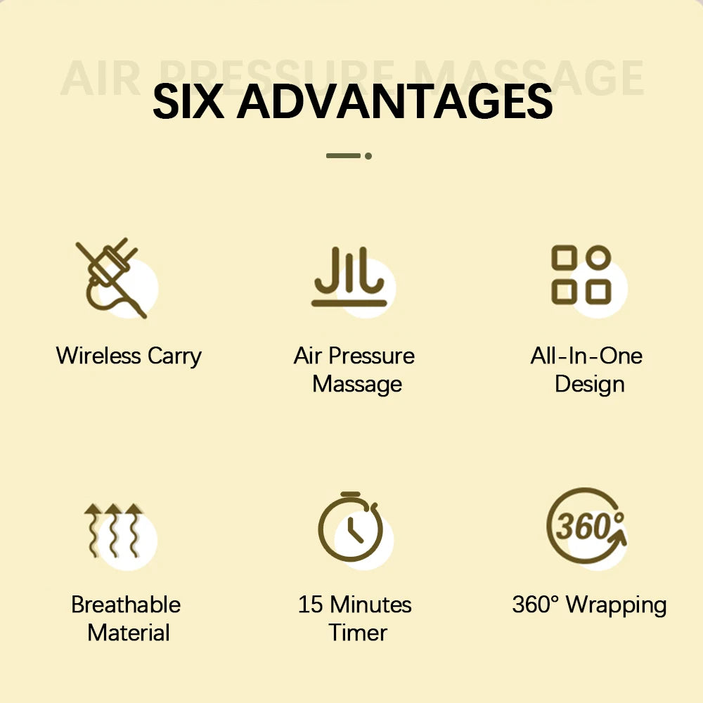 Wireless Air Compression Leg and Calf Massager - 8