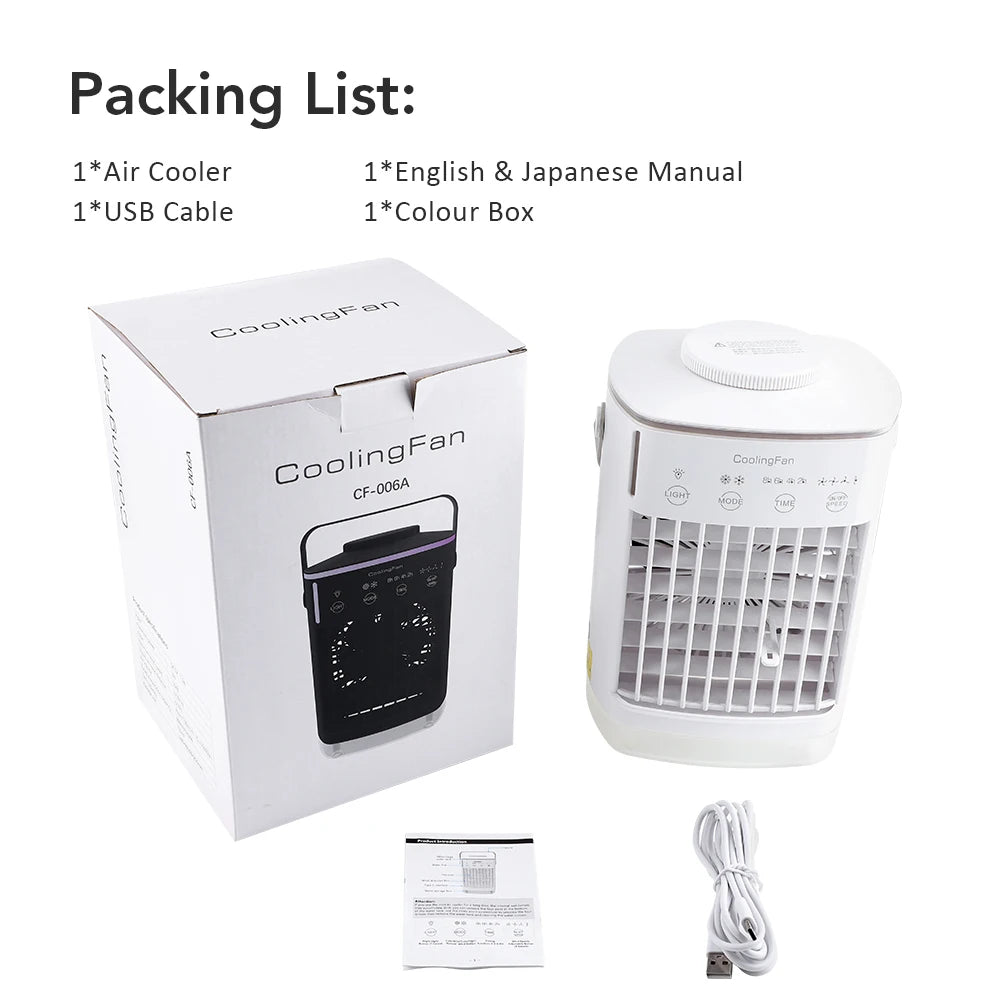Portable USB Desktop Air Cooler and Humidifier