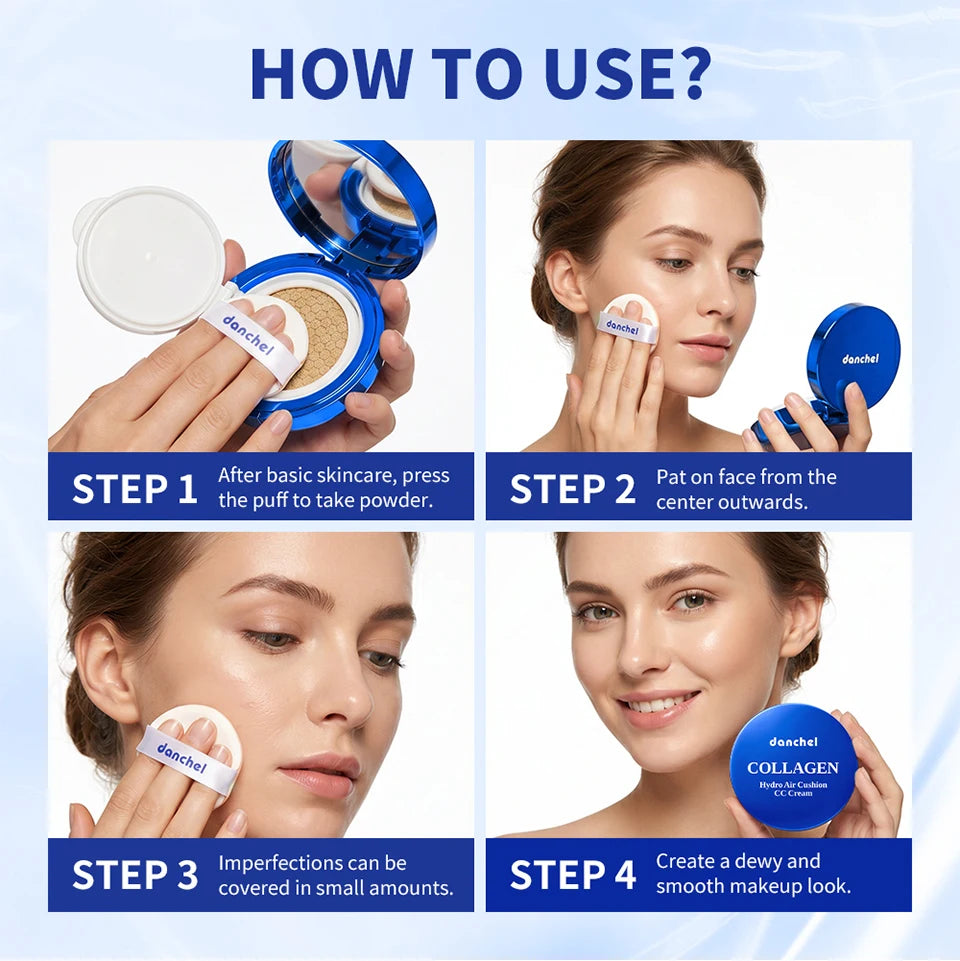 Collagen Hydrating Air Cushion CC Cream for Flawless Dewy Skin