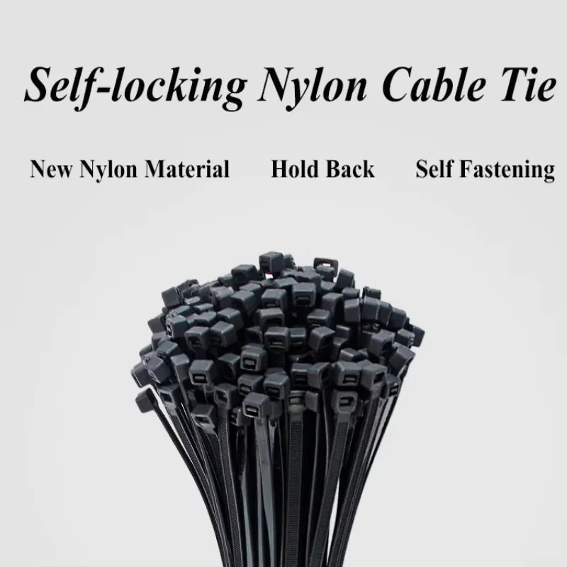 Heavy Duty Self-Locking Nylon Cable Ties for Cable Management